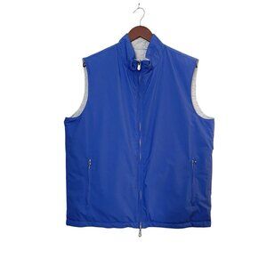 Peter Millar Reversible Golf Vest Blue Gray Mens Size L